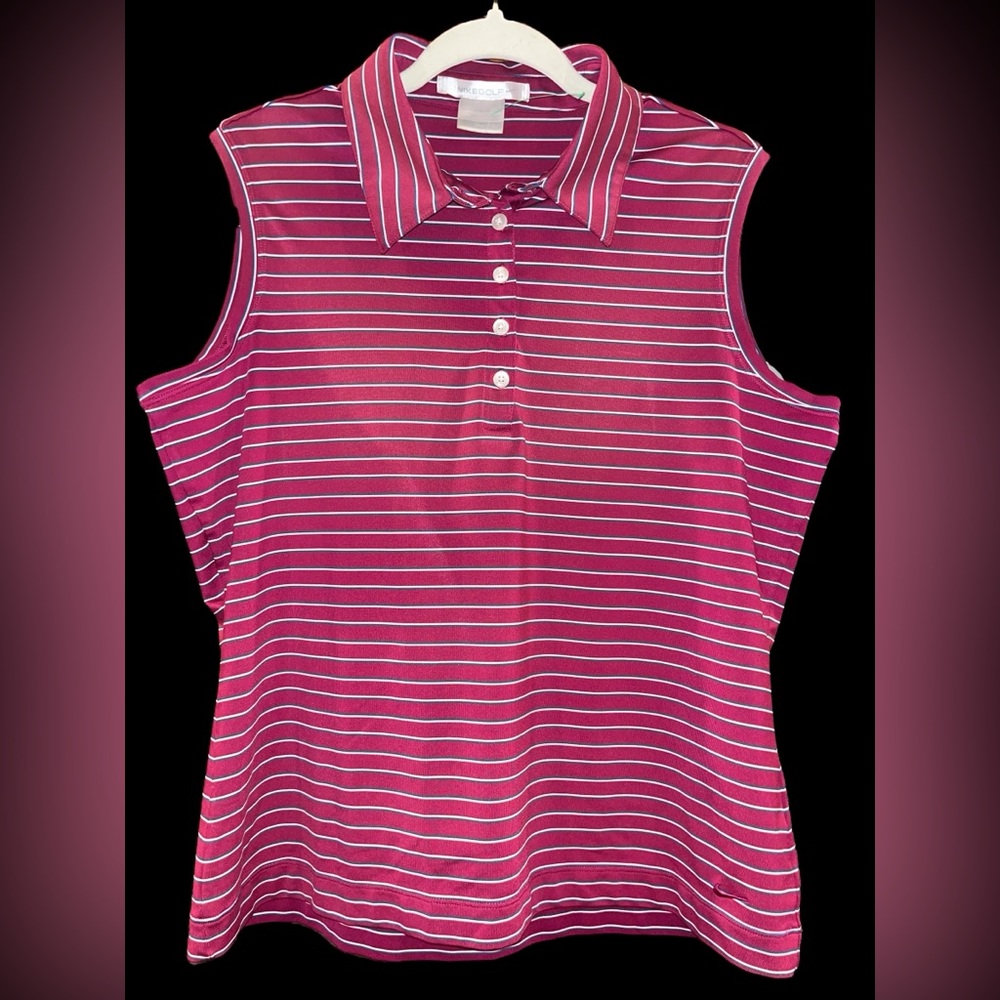 Nike Golf Dri Fit 2012 pinstripe sleeveless top Lg